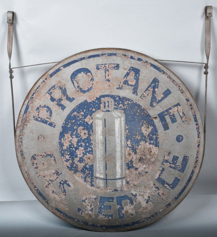 EARLY PROTANE GAS SERVICE HAND PAINTED WOOD SIGN (1 of 4)