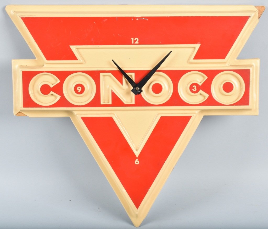 CONOCO PLASTIC CLOCK (1 of 2)