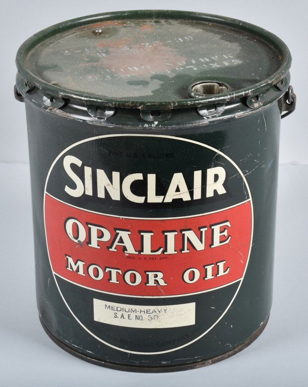 SINCLAIR OPALINE MOTOR OIL 5 GAL CAN (1 of 5)
