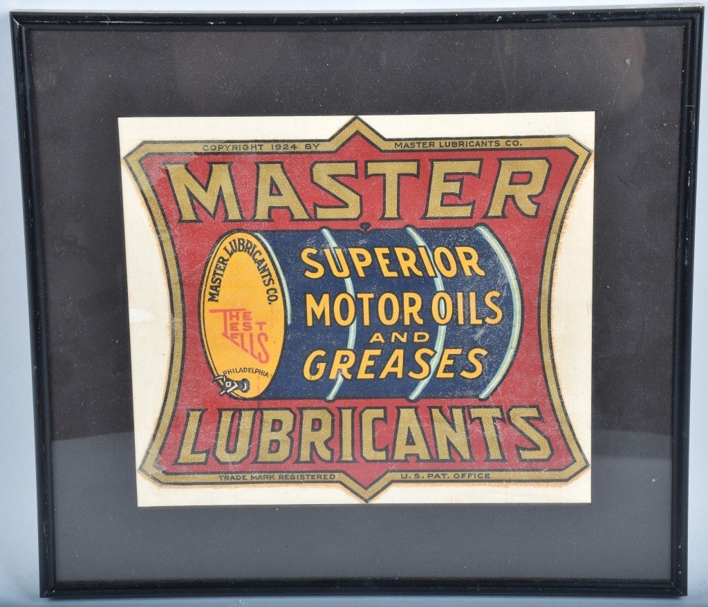 VINTAGE MASTER LUBRICANTS OIL BARRLE DECAL (1 of 3)