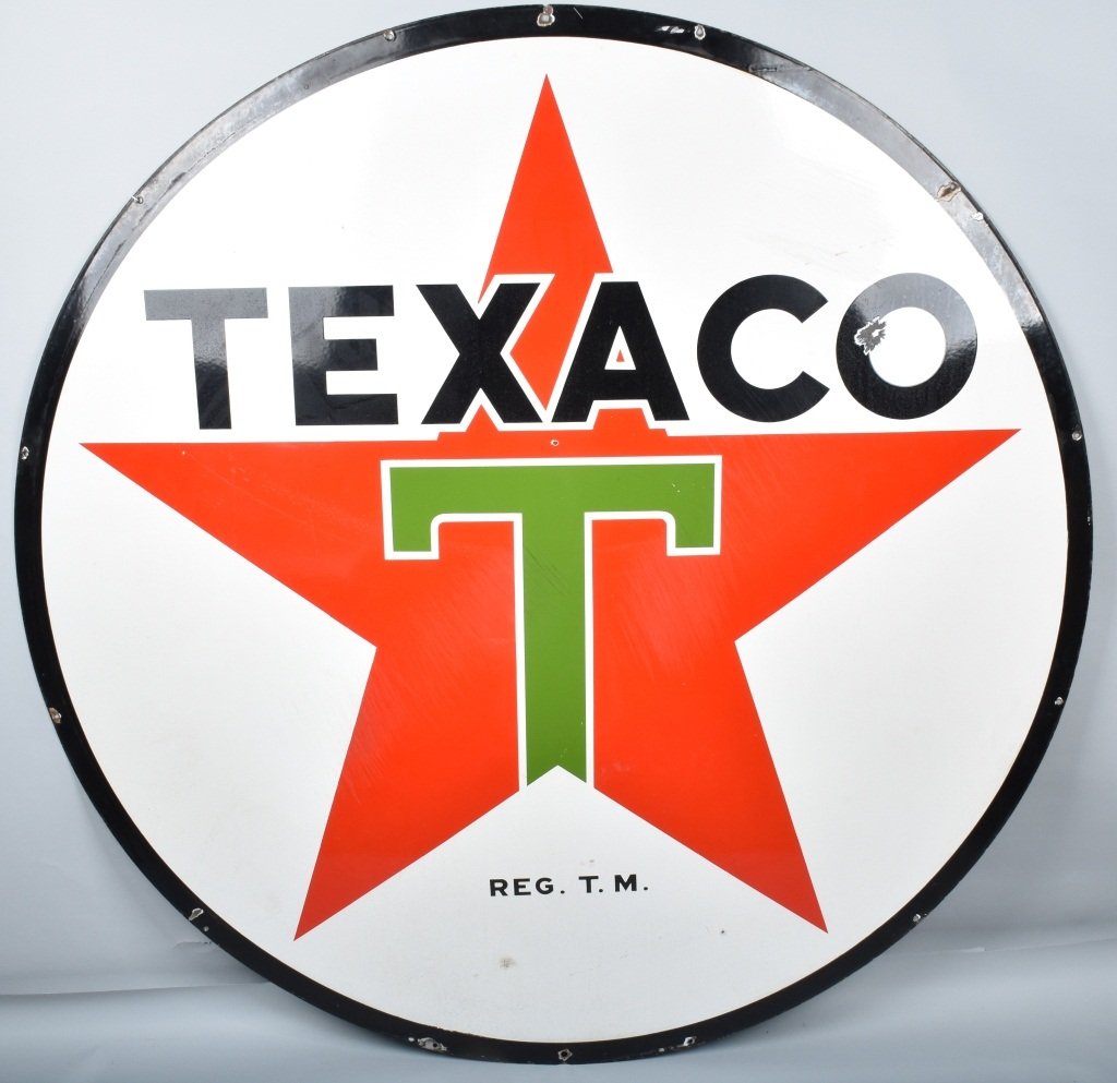 72" TEXACO DS PORCELAIN SIGN (1 of 12)