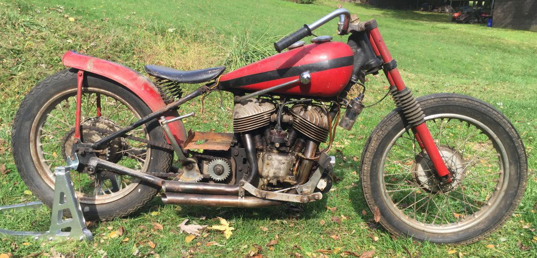 1941 INDIAN LIGHTWEIGHT RACER MODEL 741 MOTORCYCLE: Motor serial number GDA27877, Here we have a real \"Barn Find\" Indian Flat Track Racer of possible Wall of Death Dare Devil Motorcycle. This Bike has several period modifications to improve the handl
