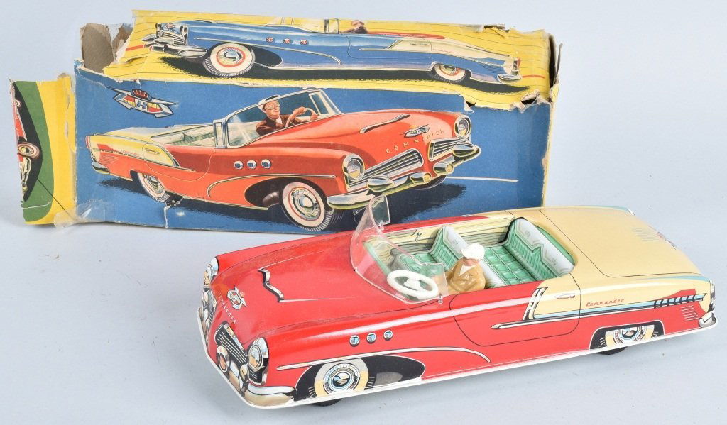 W GERMANY Tin Friction COMMANDER CAR w/ BOX (1 of 9)