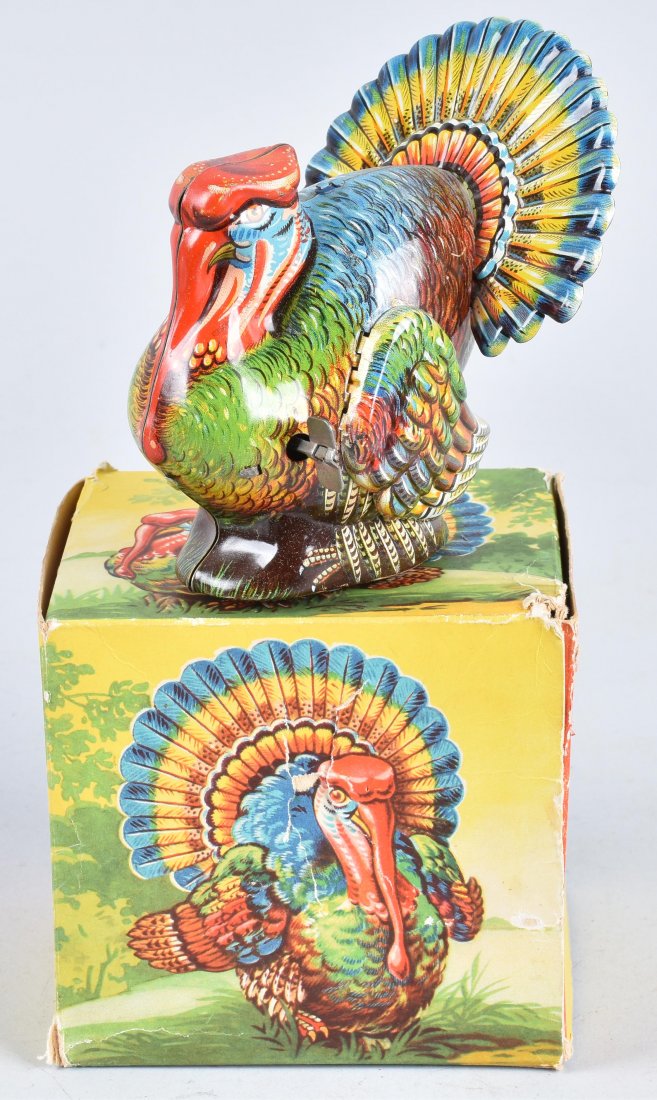 GERMAN Tin Windup TURKEY w/ BOX (1 of 7)