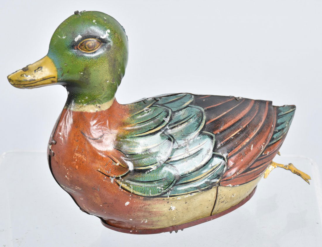 GERMAN Tin Windup DUCK (1 of 5)