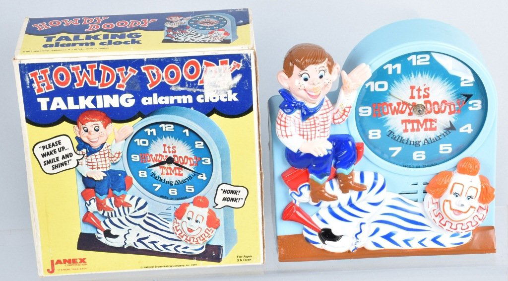 JANEX HOWDY DOODY TALKING ALARM CLOCK, BOXED (1 of 5)
