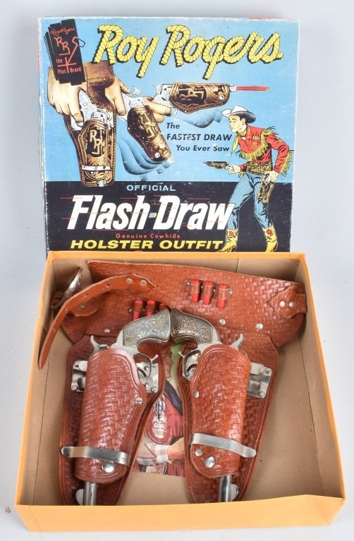 CLASSY ROY ROGERS FLASH DRAW HOLSTER SET, BOXED (1 of 8)