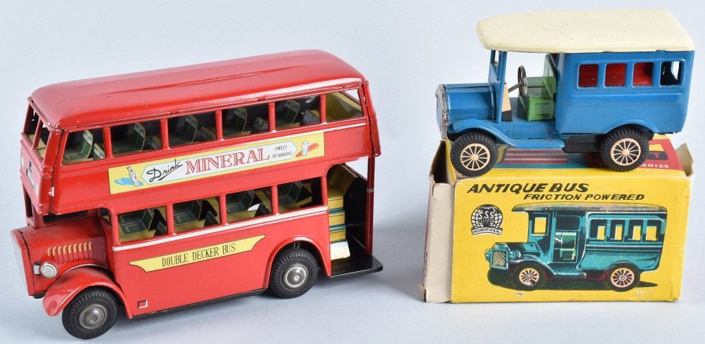2-JAPAN TIN FRICTION BUSES, ONE BOXED (1 of 7)