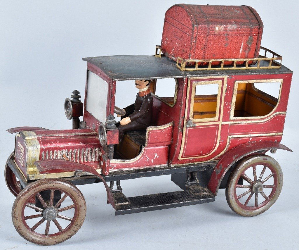GERMAN CARRETTE LARGE TIN AUTO (1 of 6)