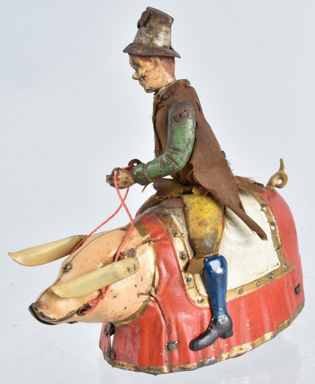 GERMAN LEHMANN TIN WINDUP PADDY and the PIG (1 of 5)