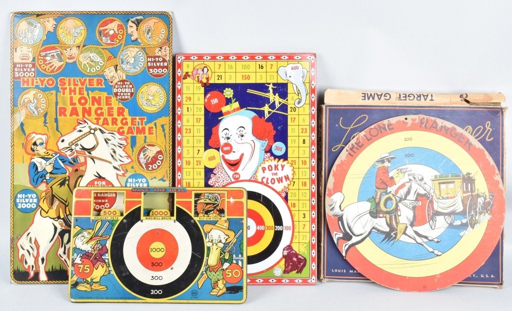 4-VINTAGE TOY TARGETS, MARX LONE RANGER & MORE (1 of 7)