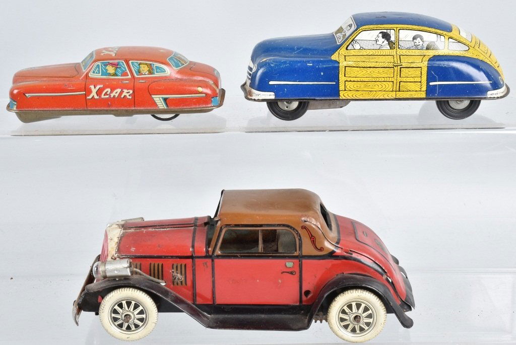 3-VINTAGE TIN TOY AUTOS, MARX & MORE (1 of 5)