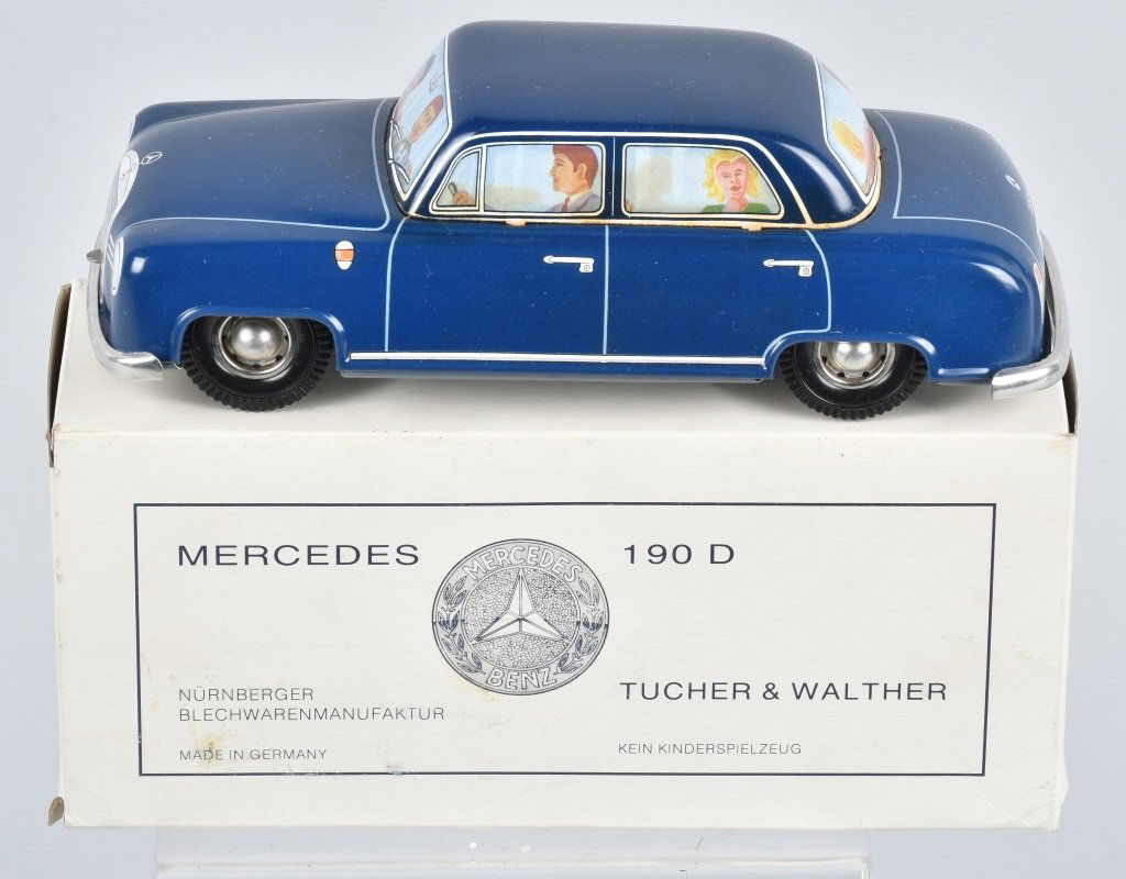 TUCHWE & WALTHER Tin Windup MERCEDES 190D (1 of 5)