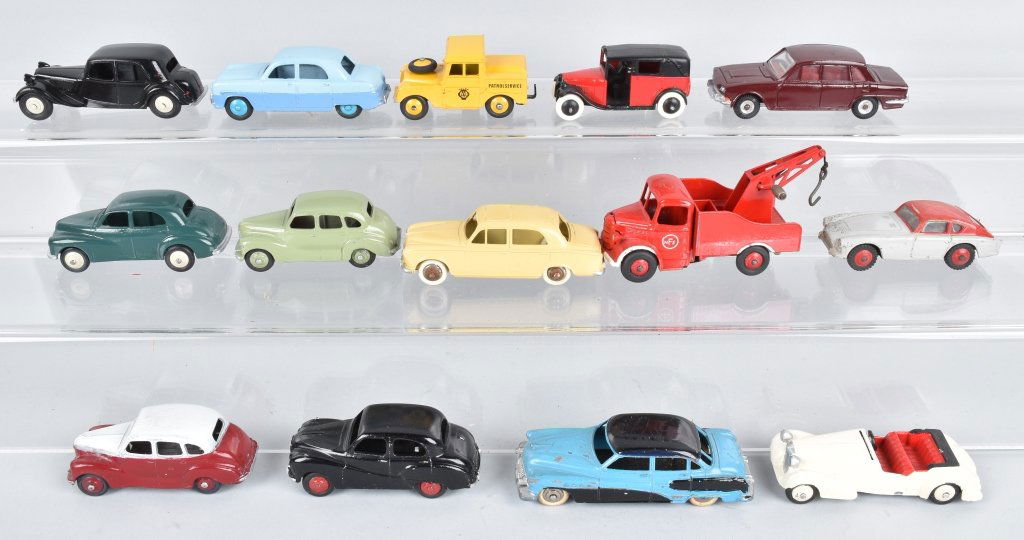 14 RESTORED DINKY CARS AND TRUCKS (1 of 3)