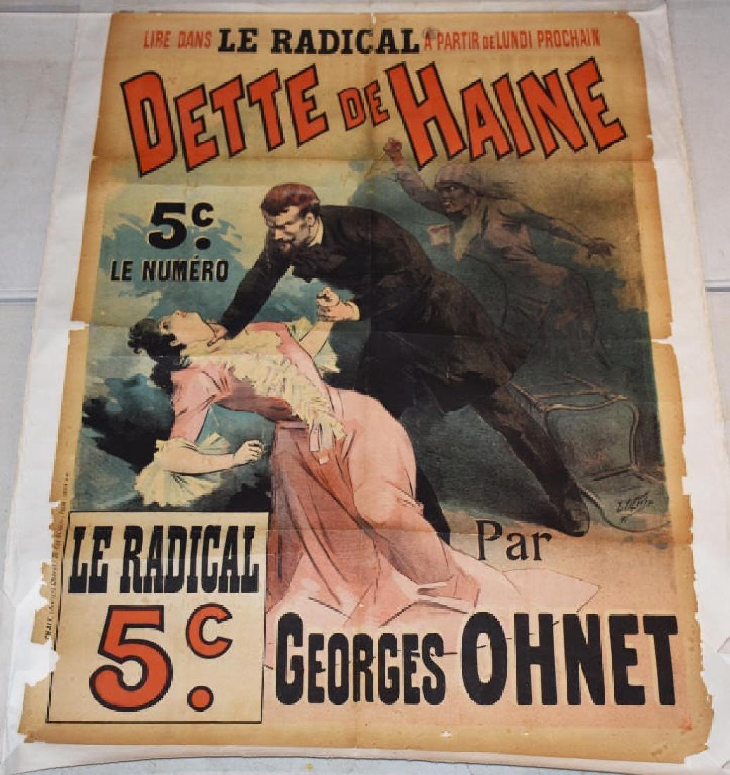 "DETTE DE HAINE" FRENCH STAGE PRODUCTION POSTER (1 of 4)