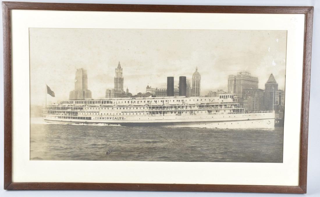 FALL RIVER LIVE 'COMMONWEALTH" STEAM SHIP PRINT (1 of 3)