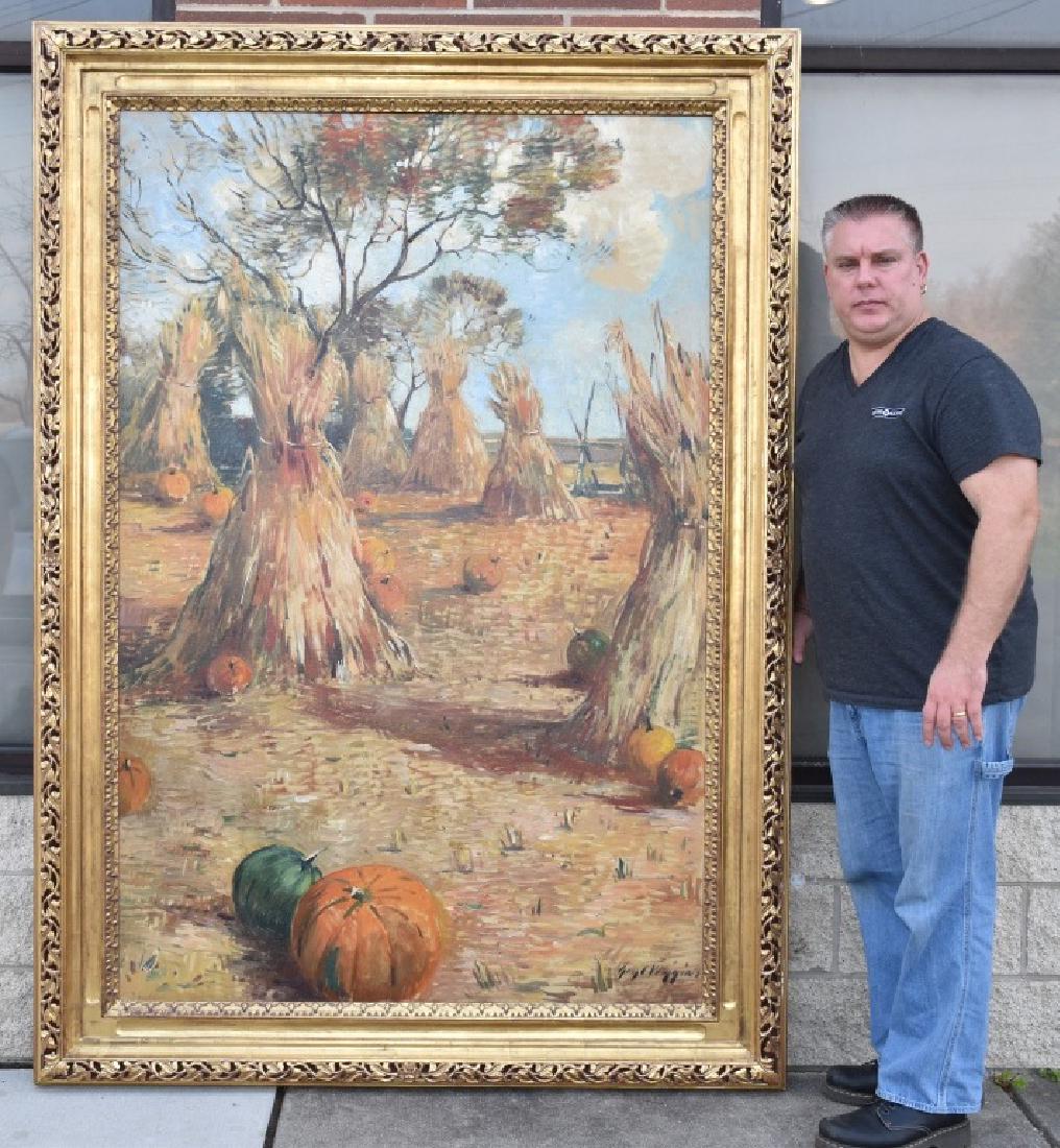 GUY C WIGGINS "CONNECTICUT HARVEST SCENE" 72"X48" (1 of 13)