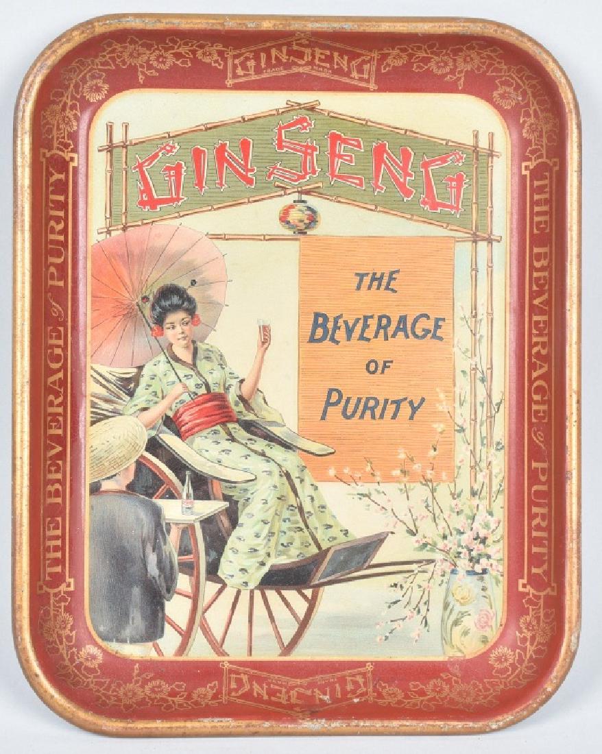 GENSING BEVERAGE  TIN ADVERTISING TRAY (1 of 4)