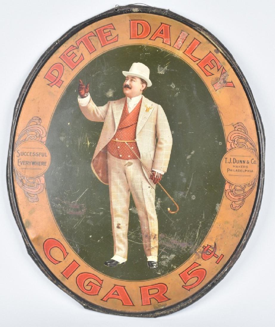 1905 PETE DAILEY CIGAR TIN SIGN (1 of 5)