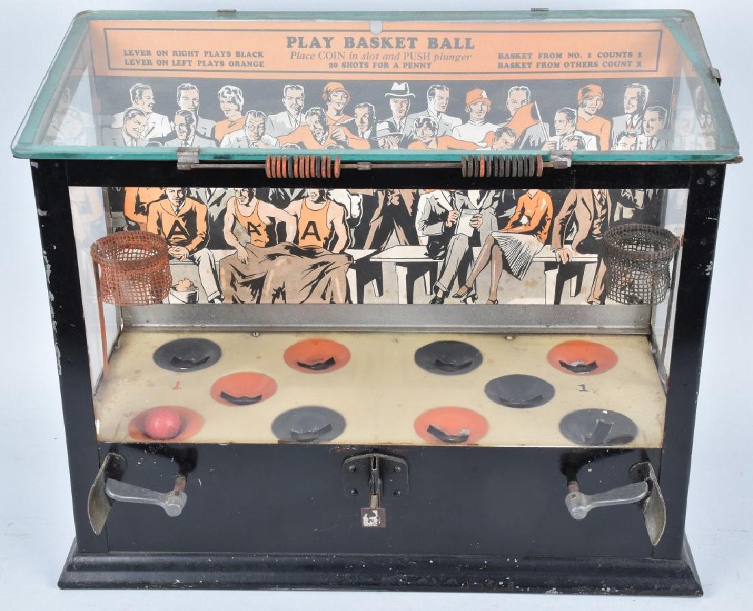 1c PLAY BASKET BALL 2 Player AMUSEMNT MACHINE (1 of 9)