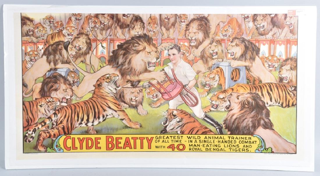 CLYDE BEATTY CIRCUS LOIN & TIGER TAMER POSTER (1 of 7)
