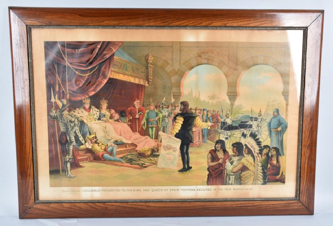 COLUMBUS BUGGY CO ADVERTISING LITHO w/ FRAME (1 of 10)