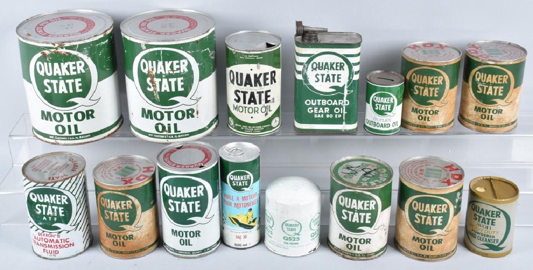 Lot of Vintage QUAKER STATE OIL CANS