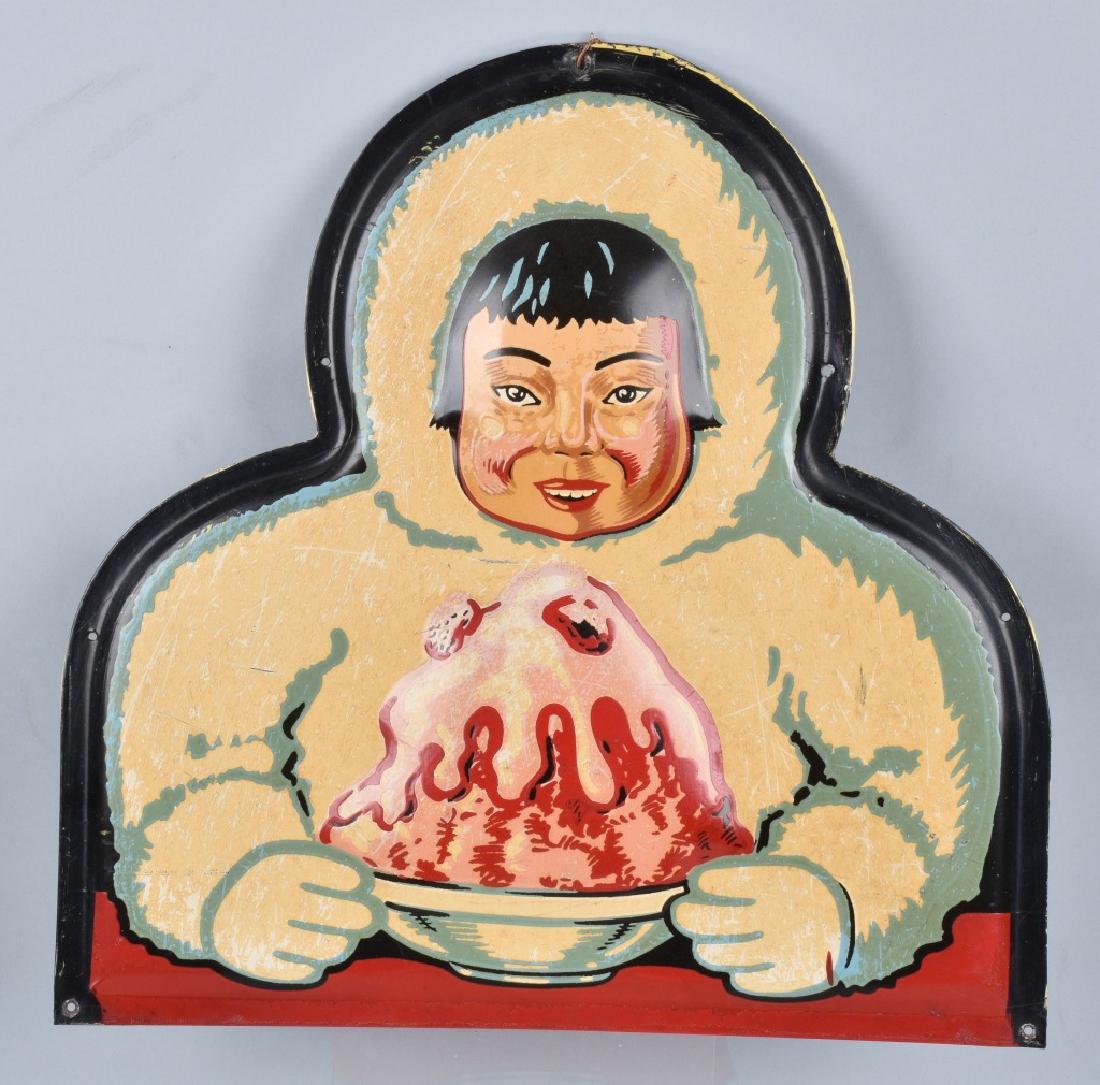 ESKIMO ICE CREAM TIM EMBOSSED SIGN (1 of 4)