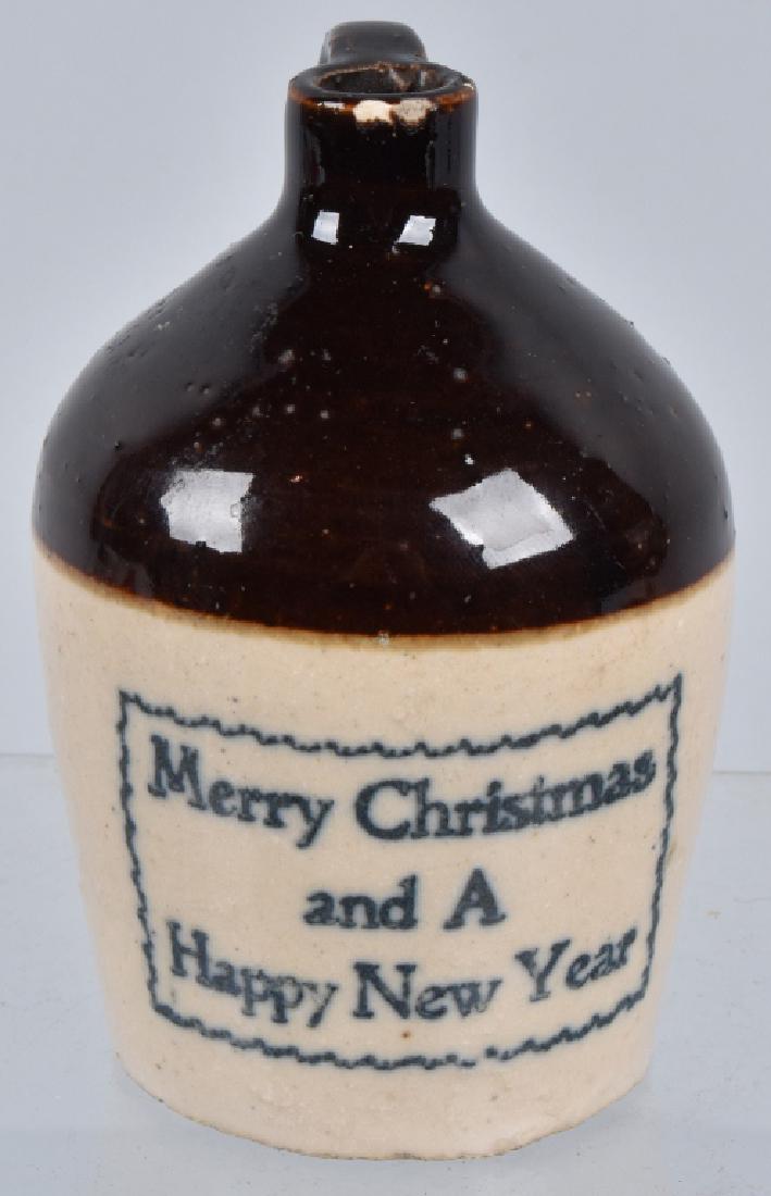 MERRY CHRISTMAS & HAPPY NEW YEAR STONEWARE JUG (1 of 4)