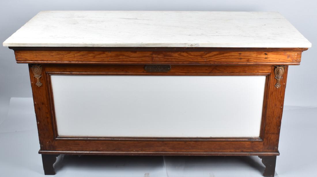 OAK AND MARBLE ICE CREAM STORE COUNTER (1 of 8)