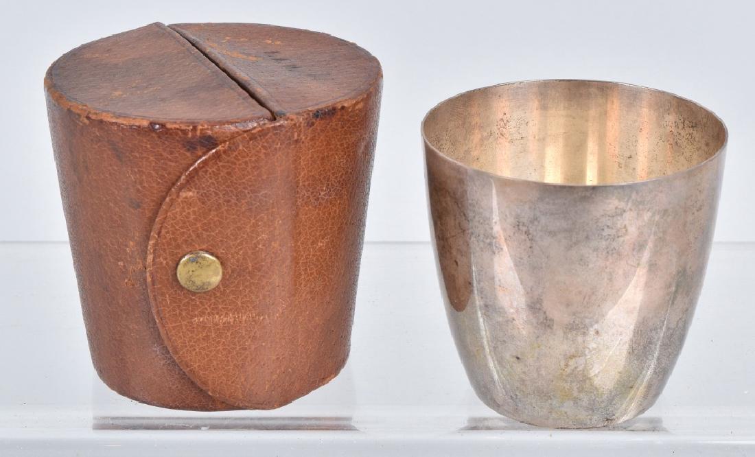 TIFFANY & CO LEATHER CASED STERLING SILVER CUP (1 of 4)