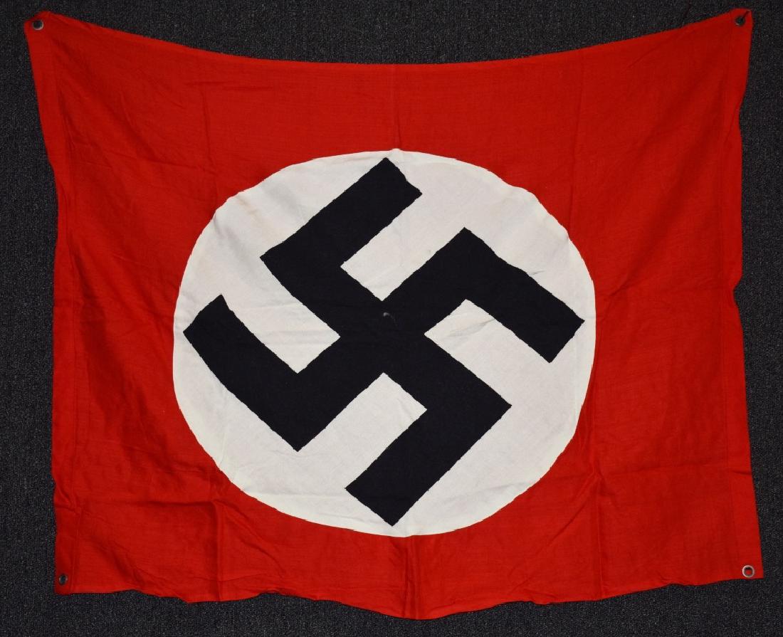 GERMAN NAZI VEHICLE RECOGNITION DRAPE / FLAG: Measures about 38" by 30". one sided drape / flag used to identify captured vehicles. Bright colors, nice condition with brass eyelets at corners. Excellent