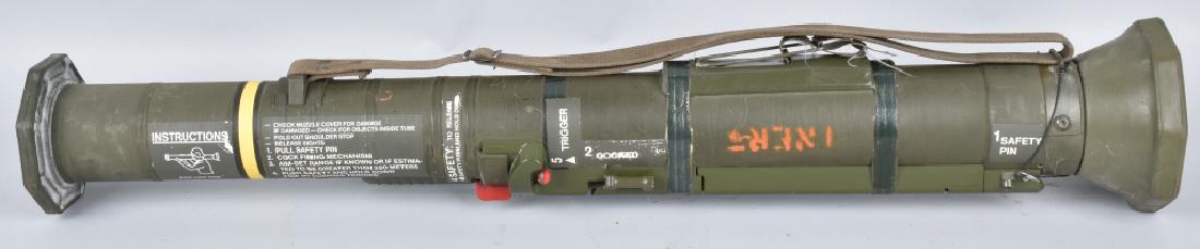 AT-4 ROCKET LAUNCHER TUBE, INERT: 39 1/2", the AT-4 was a one shot weapon, and the tubes were discarded and could not be re-loaded. This tube is a great display item, INERT, Excellent