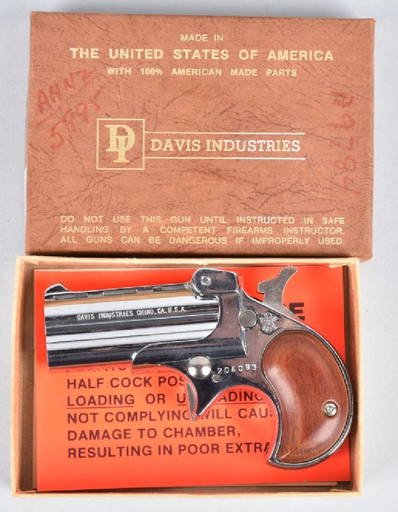 Davis Ind. Derringer .22 Over & Under Pistol, Box