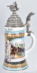 IMPERIAL GERMAN LITHOPANE REGIMENTAL STEIN - 2