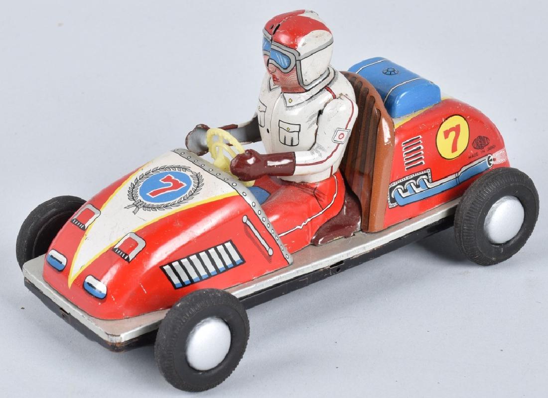 JAPAN Tin Friction #7 GO-CART RACER (1 of 4)