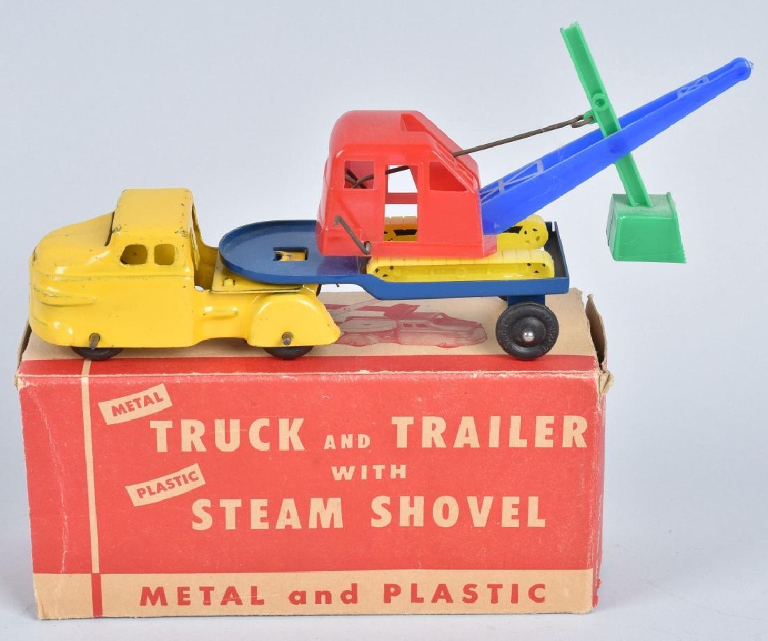 WYANDOTTE FLAT BED TRUCK and STEAM SHOVEL, BOXED (1 of 6)