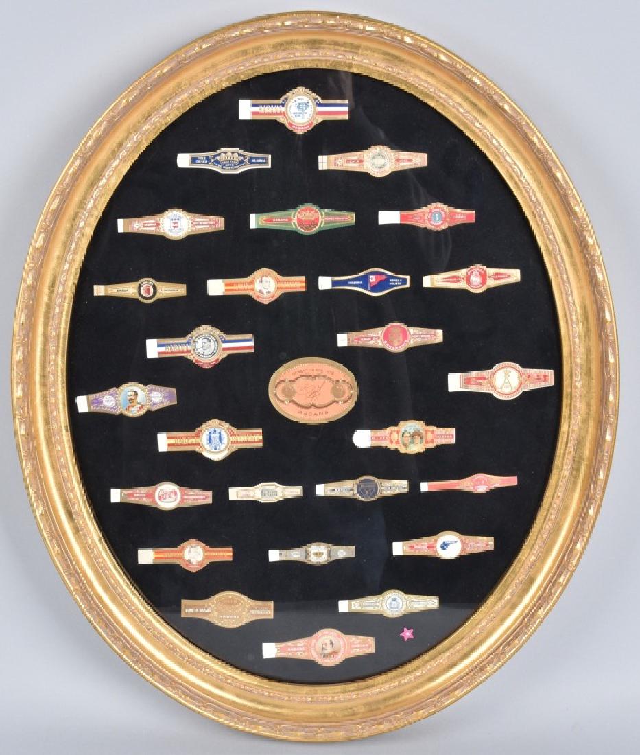 PRE-REVOLUTIONARY CUBAN CIGAR BANDS, FRAMED, COA (1 of 7)