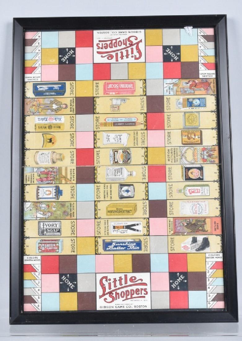 1915 LITTLE SHOPPERS ADVERTISING GAME BOARD (1 of 6)