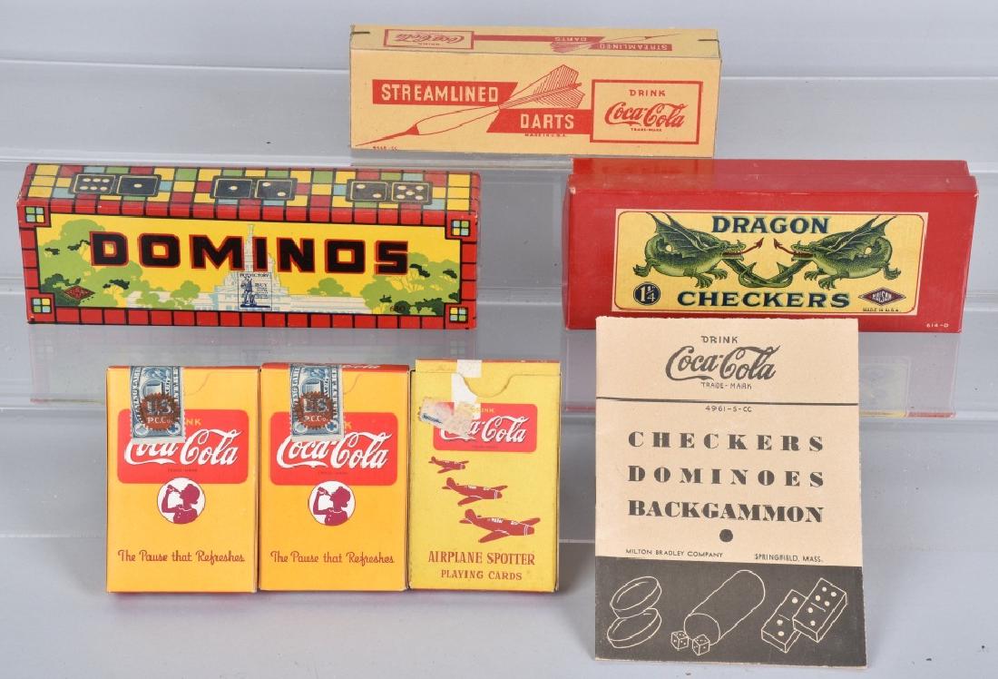 COCA COLA GAME PREMIUMS, CARDS, DARTS, and MORE (1 of 7)