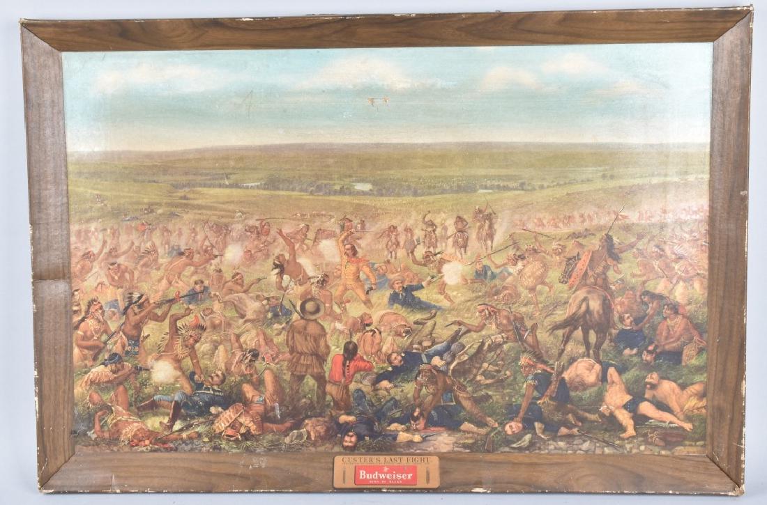 1952 BUDWEISER BEER CUSTER'S LAST FIGHT SIGN (1 of 7)