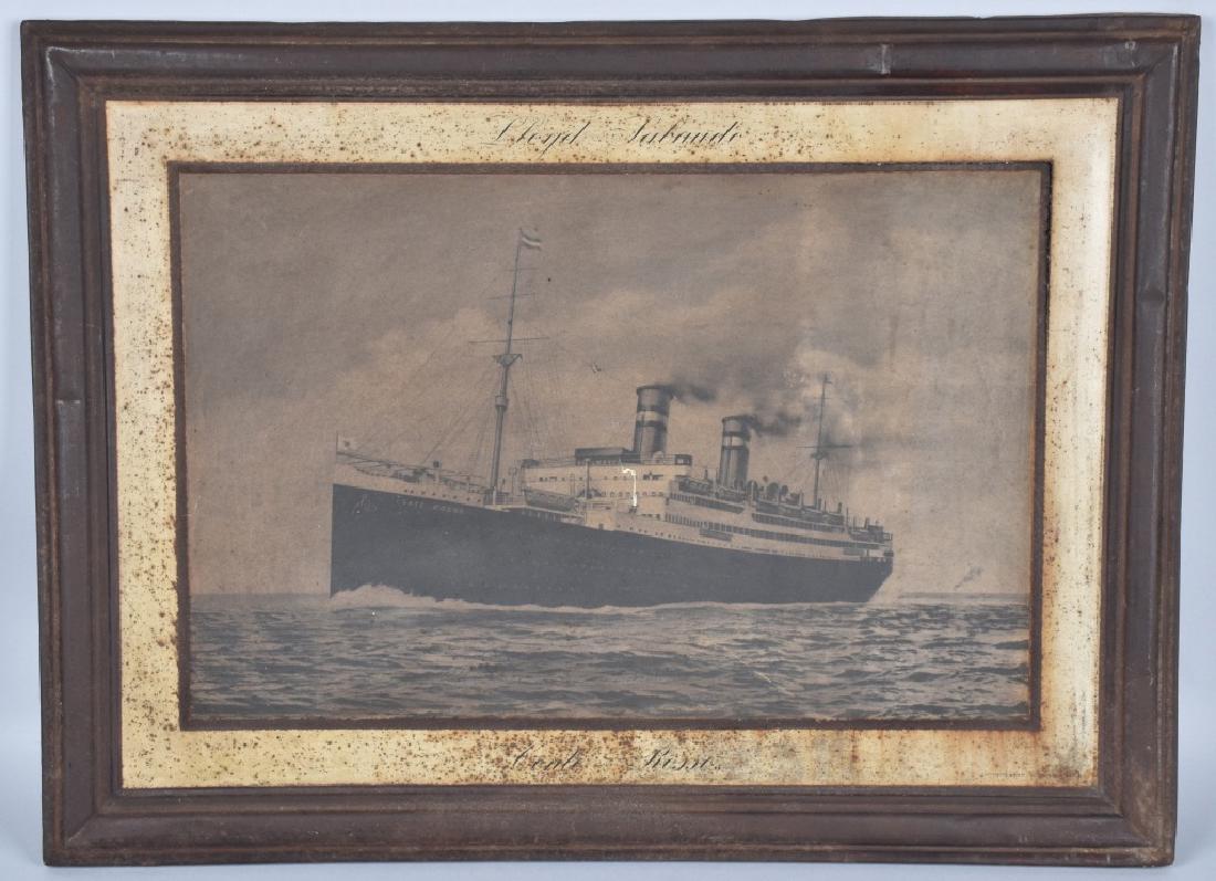 CONTE ROSSO SHIP TIN ADVERTISING SIGN (1 of 5)