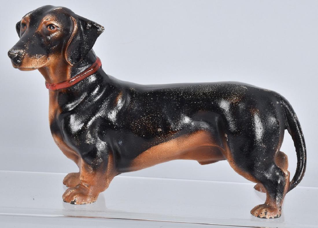 HUBLEY DACHSHUND CAST IRON DOORSTOP (1 of 4)