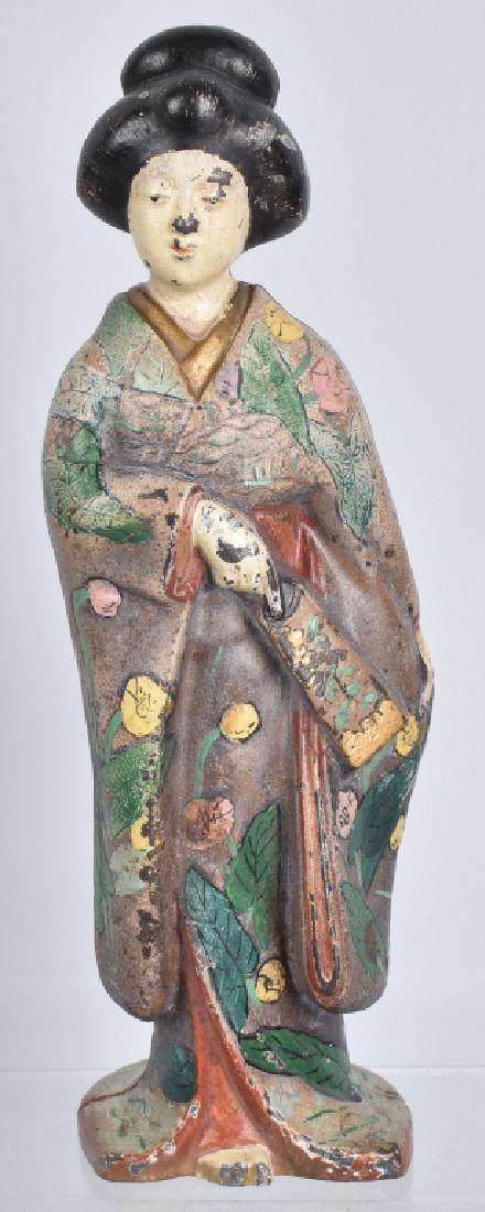 HUBLEY GEISHA CAST IRON PAINTED DOORSTOP (1 of 8)