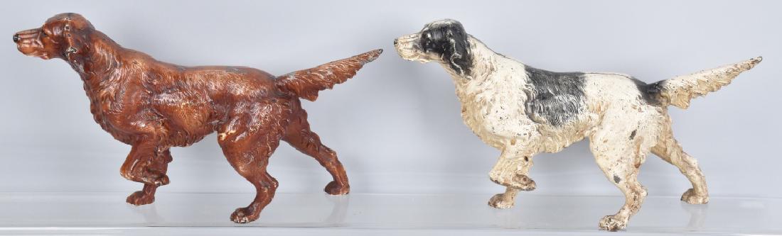 2-HUBLEY SETTER DOG CAST IRON DOORSTOPS (1 of 4)