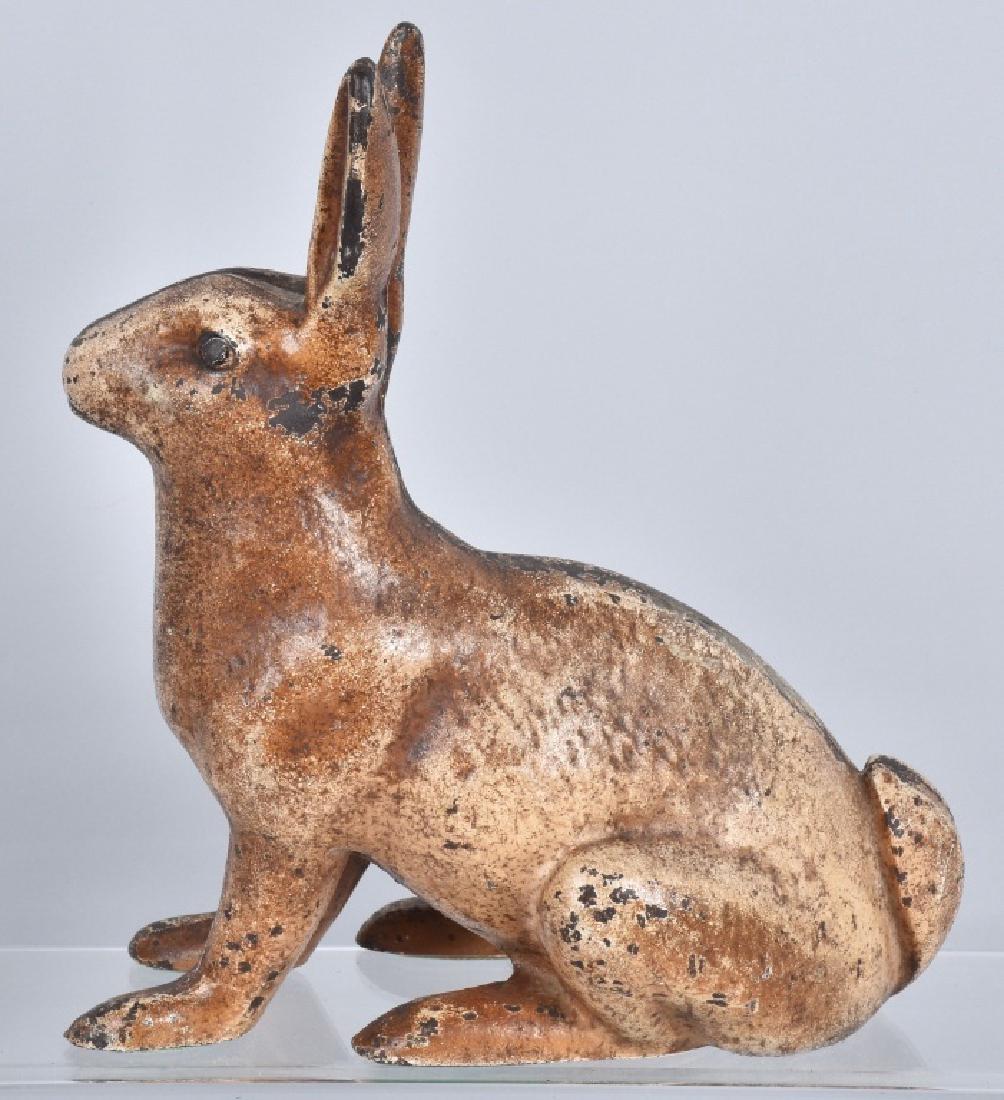 LARGE SEATED RABBIT CAST IRON DOORSTOP (1 of 4)