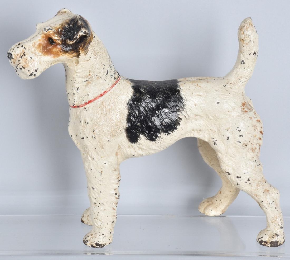 LARGE HUBLEY FOX TERRIER CAST IRON DOORSTOP (1 of 4)
