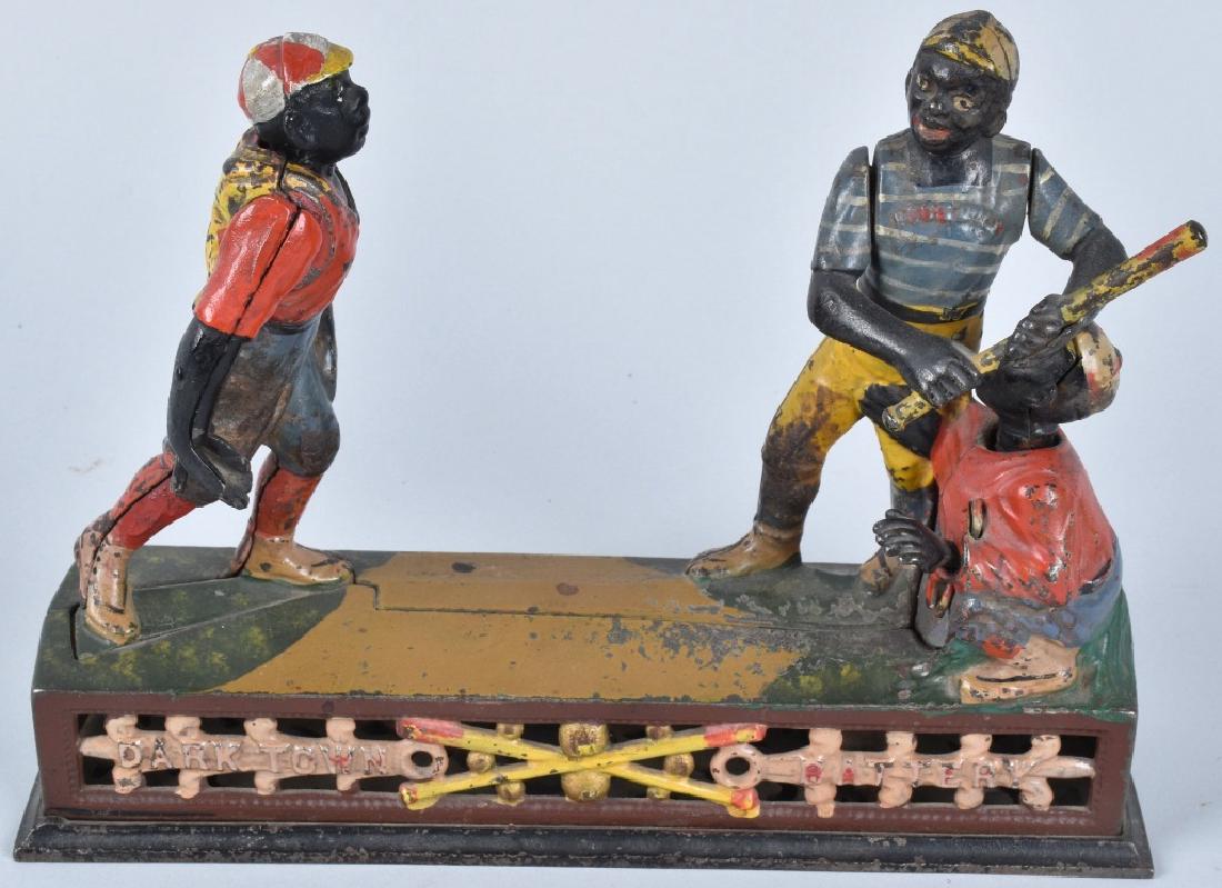 J&E STEVENS DARKTOWN BATTERY MECHANICAL BANK (1 of 5)