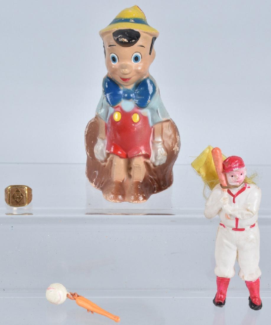 CELLULOID BASEBALL PLAYER, TOM MIX RING, & MORE (1 of 8)