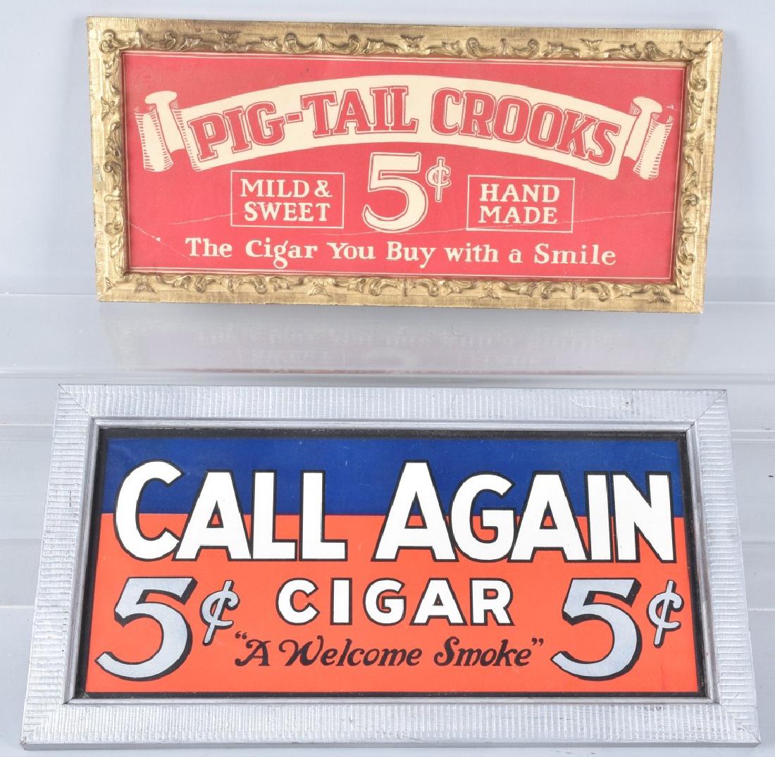 2-CIGAR ADVERTISING SIGNS, FRAMED (1 of 4)